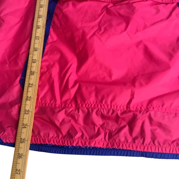 Columbia Jacket Mens XL Pink Blue Hooded Anorak Windbreaker Pullover KX0490 - Picture 5 of 14